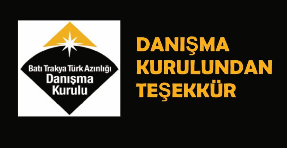 DANIŞMA KURULUNDAN TEŞEKKÜR