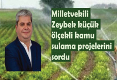 Milletvekili Zeybek kamu sulama projelerini sordu