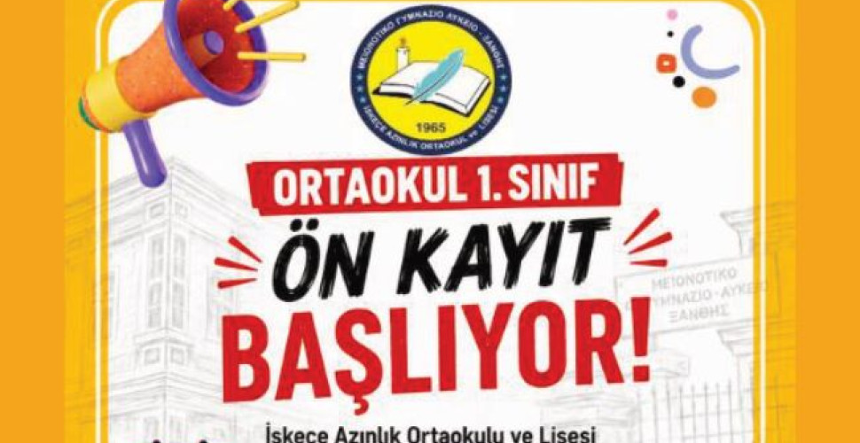 İskeçe Azınlık Ortaokulu kayıtları başlıyor!
