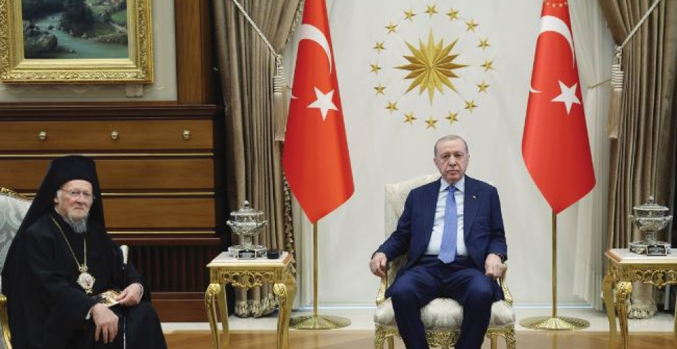 Cumhurbaşkanı Erdoğan, Fener Rum Patriği Bartholomeos'u kabul etti